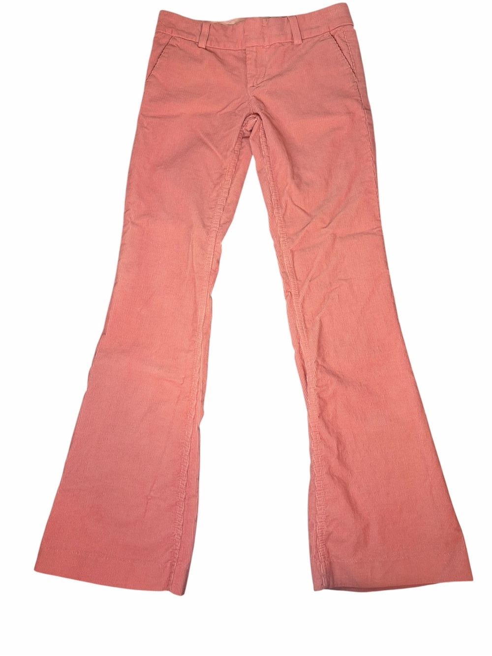 Juicy Couture Jeans Y2K Low Rise Pink Corduroy Flare Pants Heart Tag Size 26